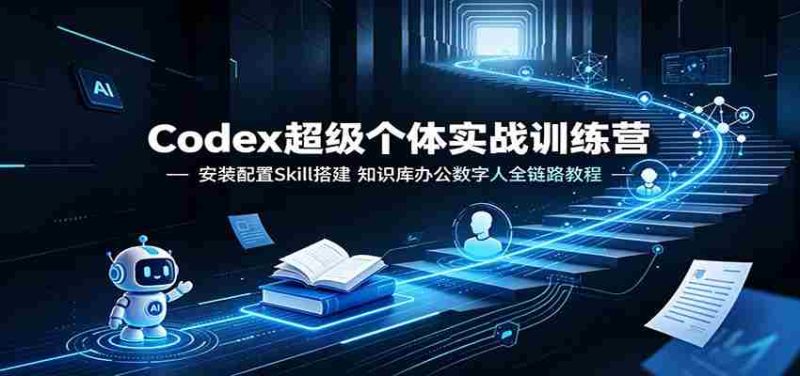 Codex超级个体实战训练营:安装配置Skill搭建,知识库办公数字人全链路教程-OG资源站