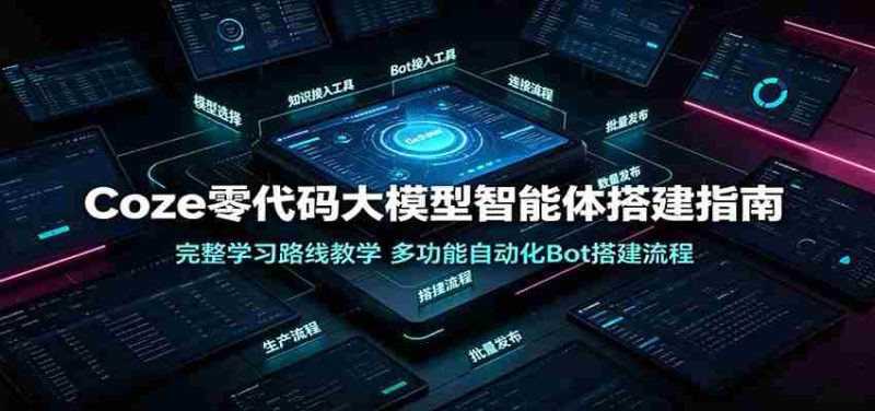 Coze零代码大模型智能体搭建指南：完整学习路线教学，多功能自动化Bot搭建流程-OG资源站