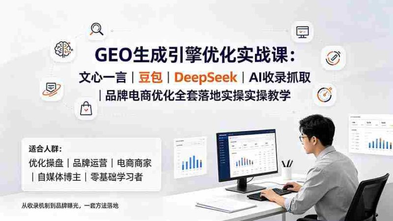 (19456期)GEO生成引擎优化实战课:文心一言|豆包|DeepSeek|AI收录抓取|品牌电商优化全套落地实操教学-OG资源站