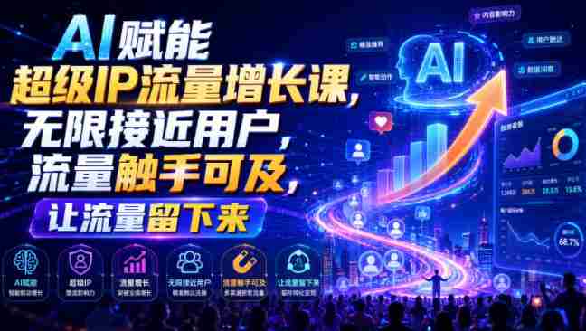 AI赋能超级IP流量增长课，无限接近用户，流量触手可及，让流量留下来-OG资源站