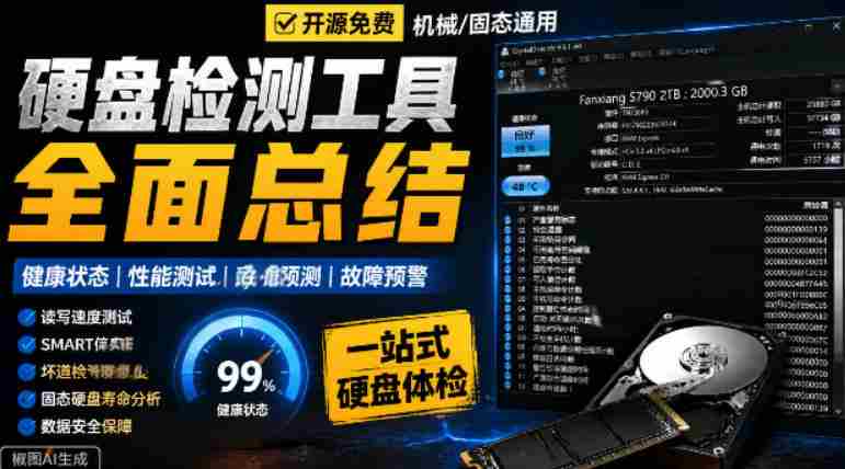 Github宝藏应用!专业磁盘硬盘健康信息检测工具,支持硬盘健康度、通电时间和次数等,CrystalDiskInfo-OG资源站
