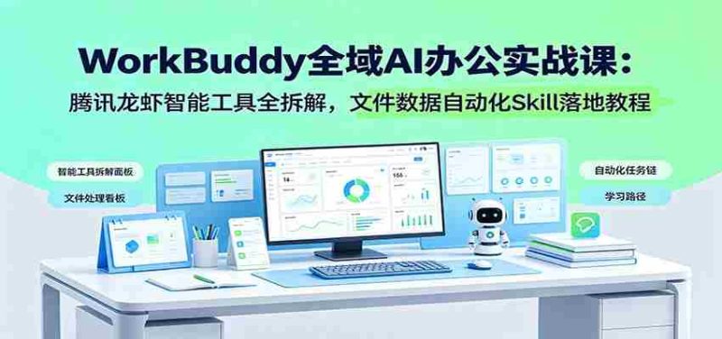 WorkBuddy全域AI办公实战课：腾讯龙虾智能工具全拆解，文件数据自动化Skill落地教程-OG资源站