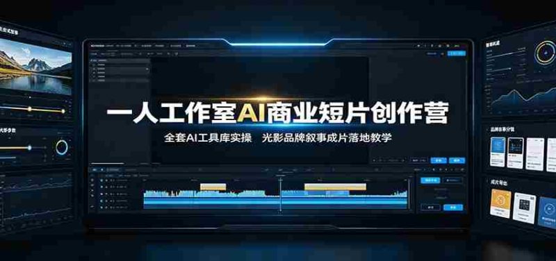 一人工作室AI商业短片创作营：全套AI工具库实操，光影品牌叙事成片落地教学-OG资源站