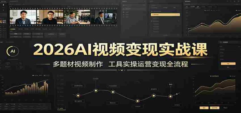 2026AI视频变现实战课:多题材视频制作,工具实操运营变现全流程-OG资源站