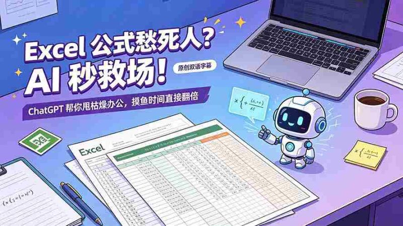 (19487期)Excel 公式愁死人?AI 秒救场!ChatGPT 帮你甩枯燥办公,摸鱼时间直接翻倍【原创双语字幕】-OG资源站