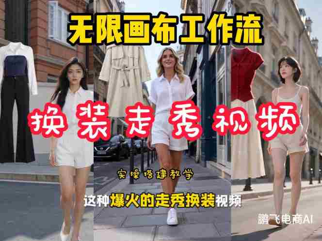 无限画布工作流一键制作炫酷换装视频,实操搭建教学,学完你也能快速制作各种带货视频-OG资源站