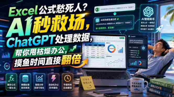 Excel公式愁死人?AI秒救场,ChatGPT处理数据,帮你甩枯燥办公,摸鱼时间直接翻倍【原创双语字幕】-OG资源站