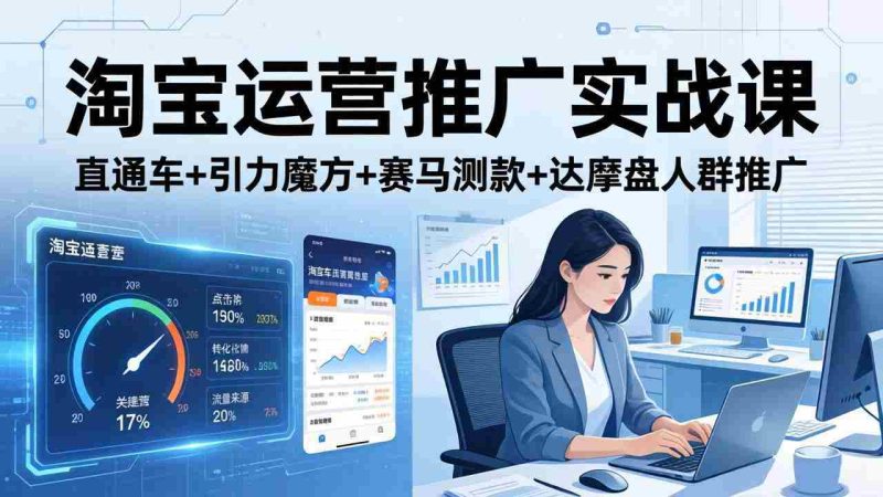 （17774期）淘宝运营推广实战课（更新26年3月）直通车+引力魔方+赛马测款+达摩盘人群推广等-OG资源站