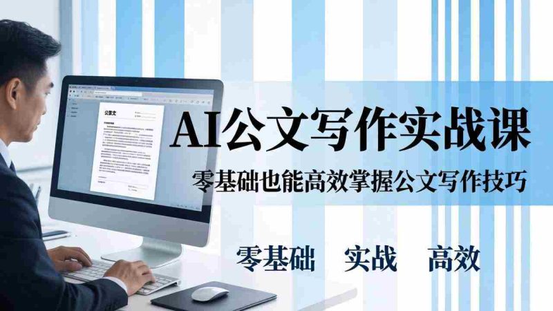 (17783期)AI 公文写作实战课:零基础掌握格式规范与 5 大文种,用 AI 高效写出合格材料-OG资源站