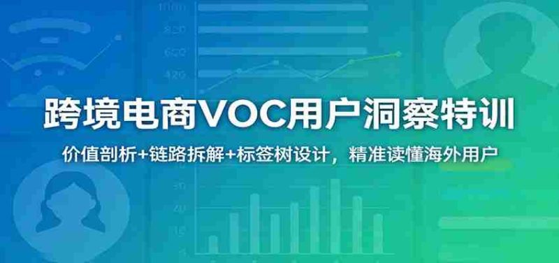 跨境电商VOC用户洞察特训:价值剖析+链路拆解+标签树设计,精准读懂海外用户-OG资源站