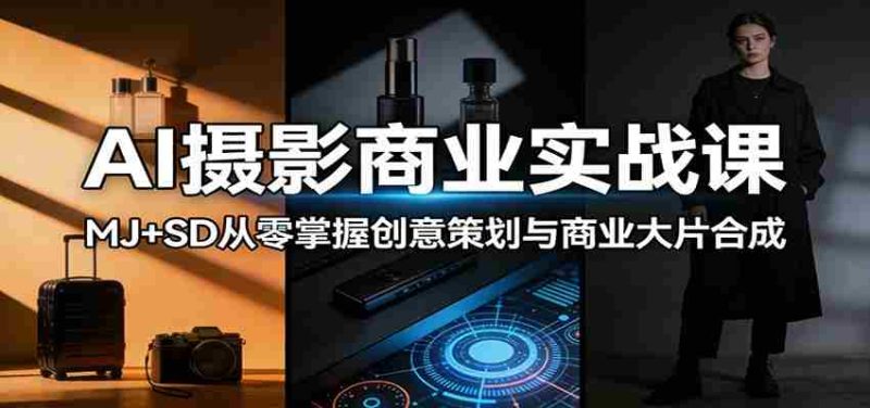 AI摄影商业实战课:MJ+SD从零掌握创意策划与商业大片合成-OG资源站