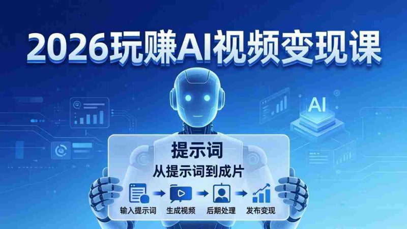 （17827期）2026玩赚AI视频变现课：掌握 AI 视频全流程技能，从提示词到成片高效产出-OG资源站