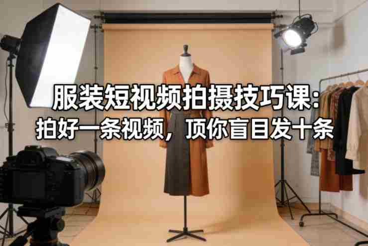 服装短视频拍摄技巧课：拍好一条视频，顶你盲目发十条-OG资源站