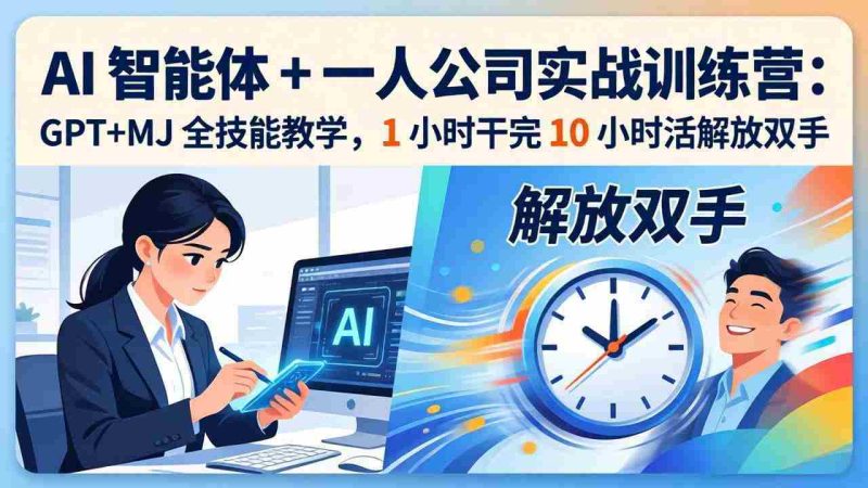 (17834期)AI 智能体 + 一人公司实战训练营:GPT+MJ 全技能教学,1 小时干完 10 小时活解放双手-OG资源站