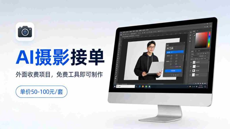 外面收费项目,AI摄影接单,免费工具就可以做,单价50-100一套-OG资源站