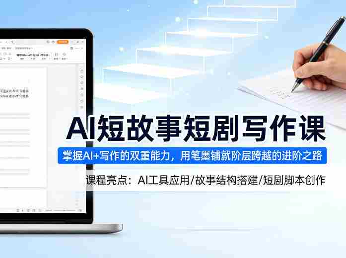 AI短故事短剧写作课,掌握AI+写作的双重能力,用笔墨铺就阶层跨越的进阶之路-OG资源站