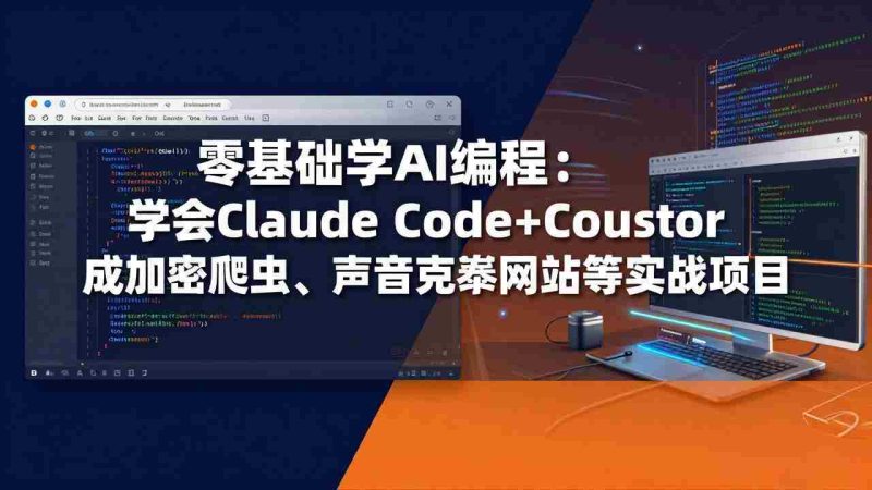 (17941期)零基础学AI编程:学会Claude Code+Cursor完成加密爬虫、声音克隆网站等实战项目-OG资源站