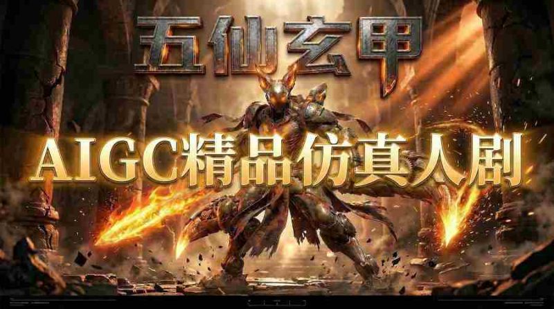 AIGC精品仿真人短剧教学，以五仙玄甲风为例展示保姆级实操教学-OG资源站