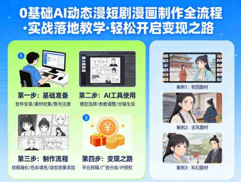 0基础AI动态漫短剧漫画制作全流程,实战落地教学,轻松开启变现之路-OG资源站