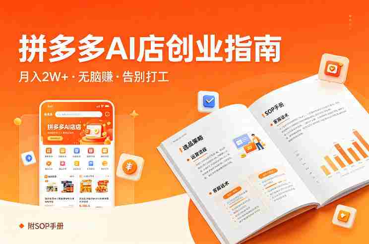 开一家拼多多AI店，月入2W+，无脑賺，告别打工，附SOP手册-OG资源站