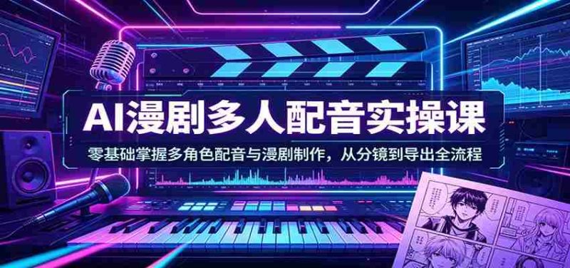 AI漫剧多人配音实操课：零基础掌握多角色配音与漫剧制作，从分镜到导出全流程-OG资源站