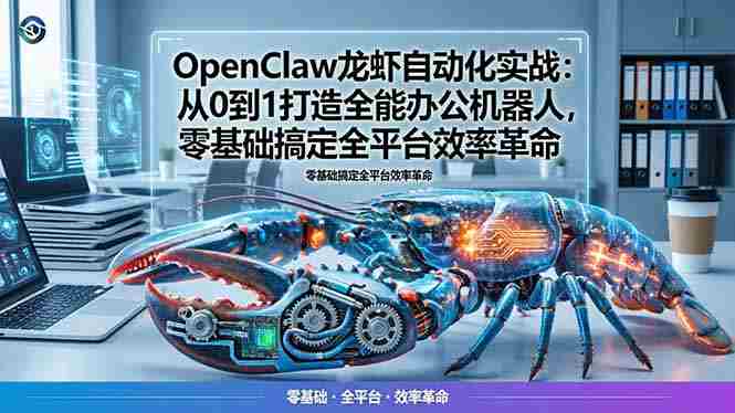 (17996期)OpenClaw龙虾自动化实战:从0到1打造全能办公机器人,零基础搞定全平台效率革命-OG资源站