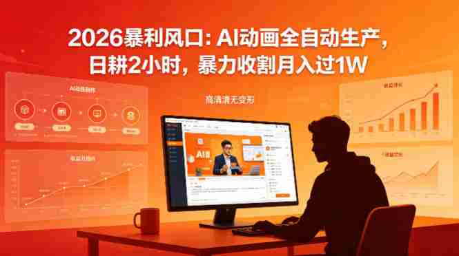 2026暴利风口：AI动画全自动生产，日耕2小时，暴力收割月入过1W-OG资源站