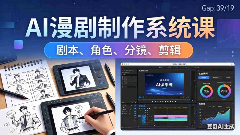 （18006期）AI漫剧制作系统课：0基础从0到1学会AI制作，掌握剧本、角色、分镜、剪辑全套技能，轻松做号变现-OG资源站