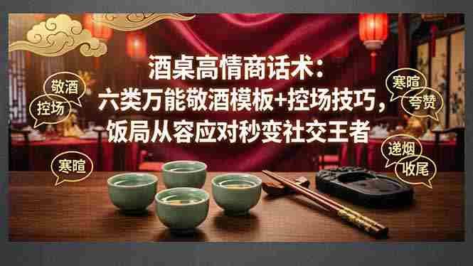 （18020期）付费文章：酒桌高情商话术：六类万能敬酒模板+控场技巧，饭局从容应对秒变社交王者-OG资源站