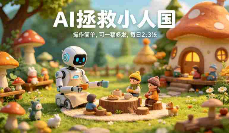 AI拯救小人国治愈视频玩法，操作简单，可一稿多发，每天2-3张-OG资源站
