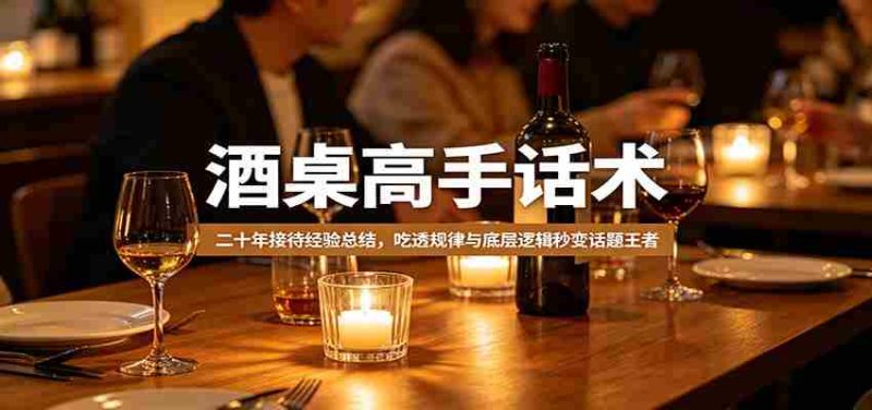 酒桌高手话术:二十年接待经验总结,吃透规律与底层逻辑秒变话题王者-OG资源站