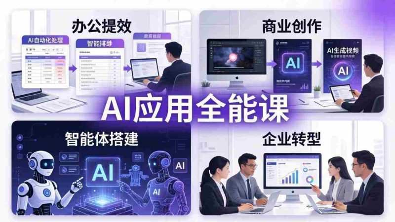 （18042期）AIGC 应用师全能课-更新：办公提效、商业创作、智能体搭建、企业转型，一站式学会AI应用-OG资源站
