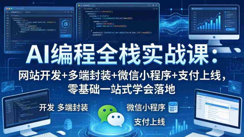（18049期）AI编程全栈实战课：网站开发+多端封装+微信小程序+支付上线，零基础一站式学会落地-OG资源站
