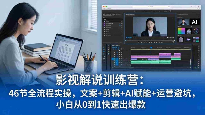 （18053期）影视解说特训营：46节全流程实操，文案+剪辑+AI赋能+运营避坑，小白从0到1快速出爆款-OG资源站