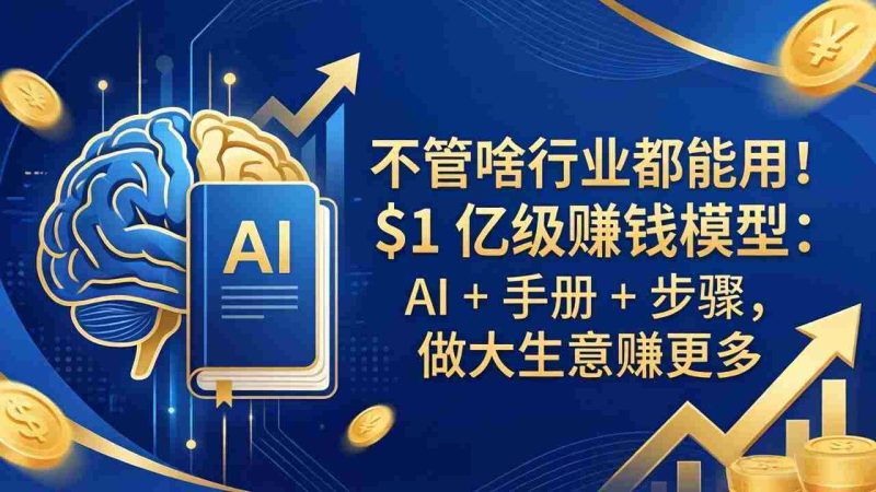 (18055期)不管啥行业都能用!$1 亿级赚钱模型:AI + 手册 + 步骤,做大生意赚更多-OG资源站