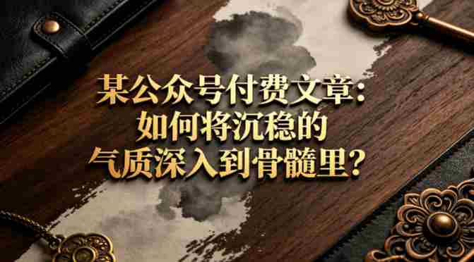 某公众号付费文章：如何将沉稳的气质深入到骨髓里？-OG资源站