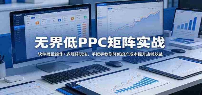 无界低PPC矩阵实战:软件批量操作+多矩阵玩法,手把手教你降低投产成本提升店铺效益-OG资源站