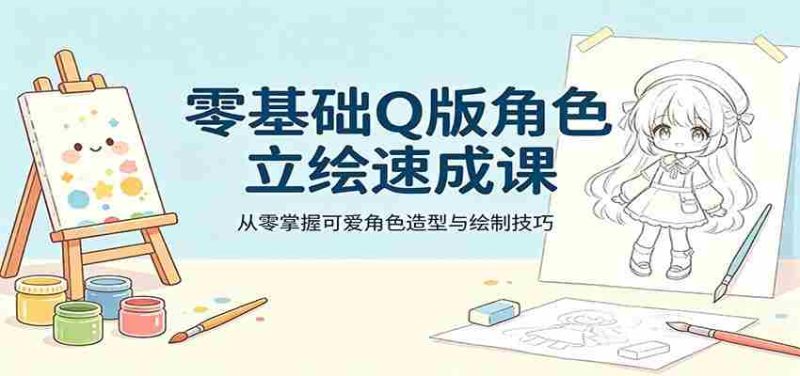 零基础Q版角色立绘速成课，从零掌握可爱角色造型与绘制技巧-OG资源站