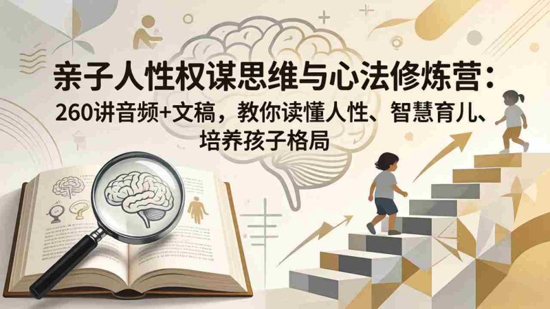 （18076期）亲子人性权谋思维与心法修炼营：260讲音频+文稿，教你读懂人性、智慧育儿、培养孩子格局-OG资源站