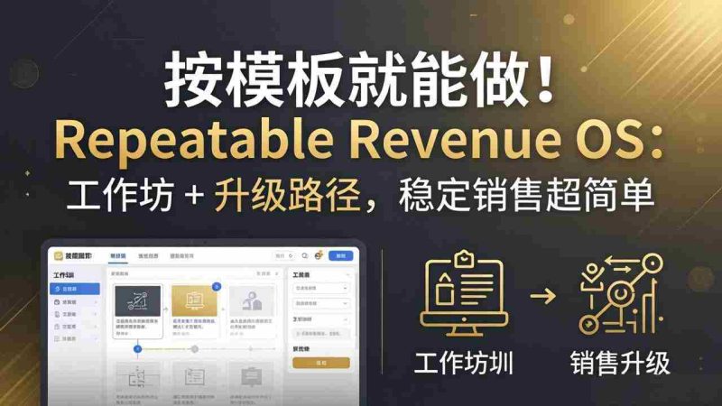 (18085期)按模板就能做!Repeatable Revenue OS:工作坊 + 升级路径,稳定销售超简单-OG资源站