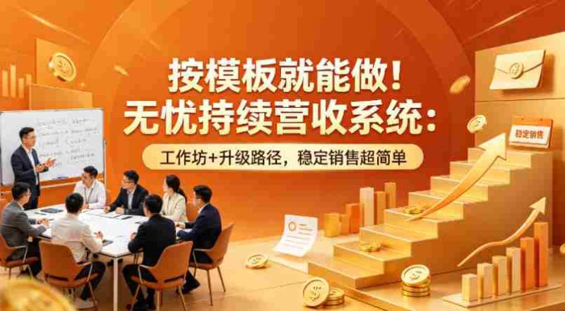 按模板就能做!无忧持续营收系统:工作坊+升级路径,稳定销售超简单【原创双语字幕】-OG资源站