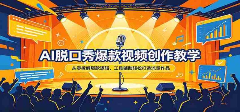 AI脱口秀爆款视频创作教学：从零拆解爆款逻辑，工具辅助轻松打造流量作品-OG资源站