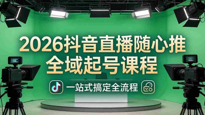 （18094期）2026抖音直播随心推全域起号课程(更新4月18)：一站式搞定直播起号、稳号、放量全流程-OG资源站
