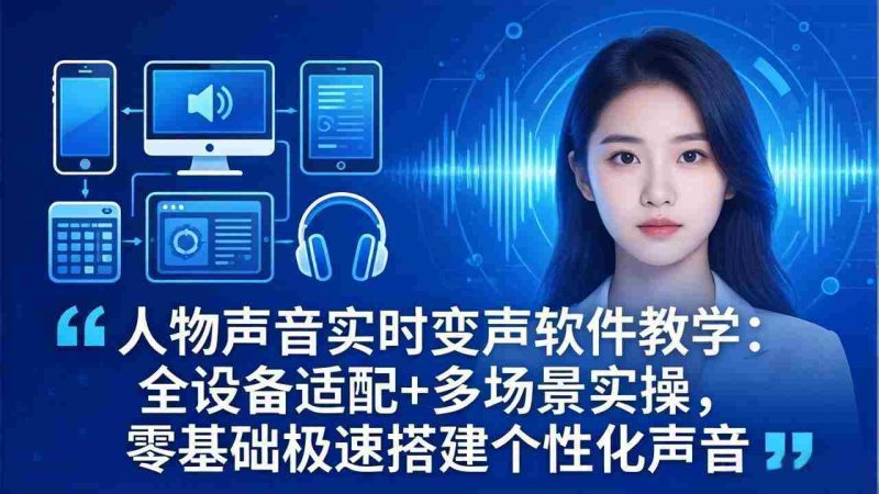 (18120期)人物声音实时变声软件教学:全设备适配+多场景实操,零基础极速搭建个性化声音-OG资源站