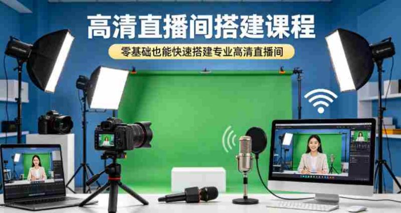高清直播间搭建课程,零基础也能快速搭建专业高清直播间-OG资源站