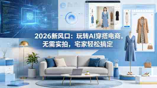 2026新风口:玩转AI穿搭电商,无需实拍,宅家轻松搞定-OG资源站