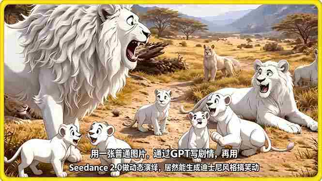 (18137期)用一张普通图片,通过GPT写剧情,再用Seedance 2.0做动态演绎,居然能生成迪士尼风格搞笑动画-OG资源站