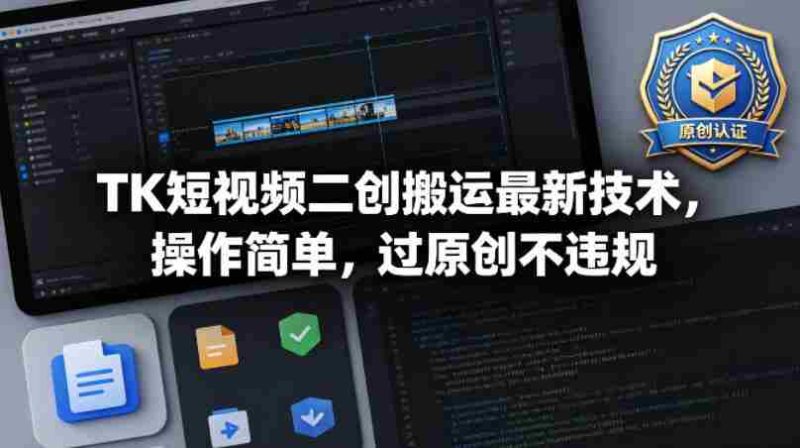 TK短视频二创搬运最新技术,操作简单,过原创不违规-OG资源站