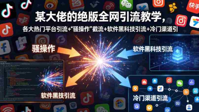 某大佬的绝版全网引流教学，各大热门平台引流+”骚操作”截流+软件黑科技引流+冷门渠道引流等-OG资源站