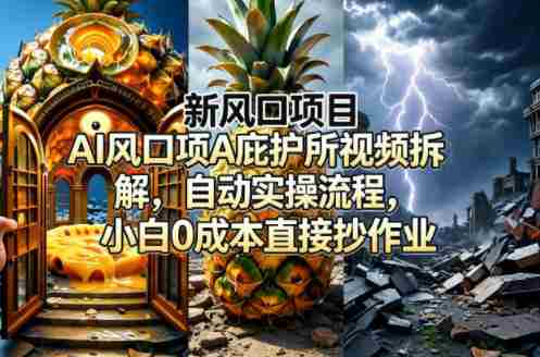 新风口项目AI庇护所视频拆解,自动实操流程,小白0成本直接抄作业-OG资源站